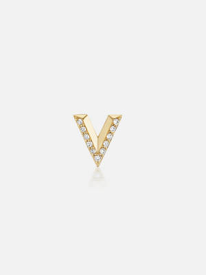 Knife Edge Initial V Ohrstecker RTS