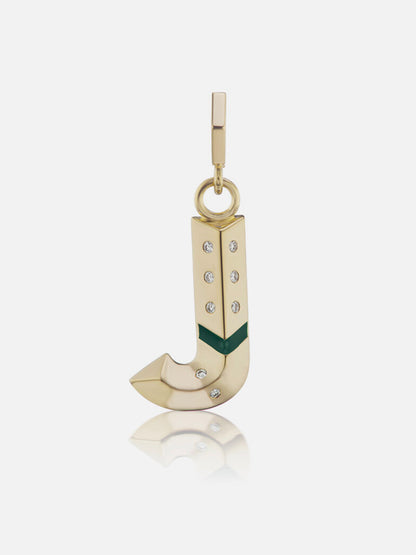 Knife Edge Letter Charm