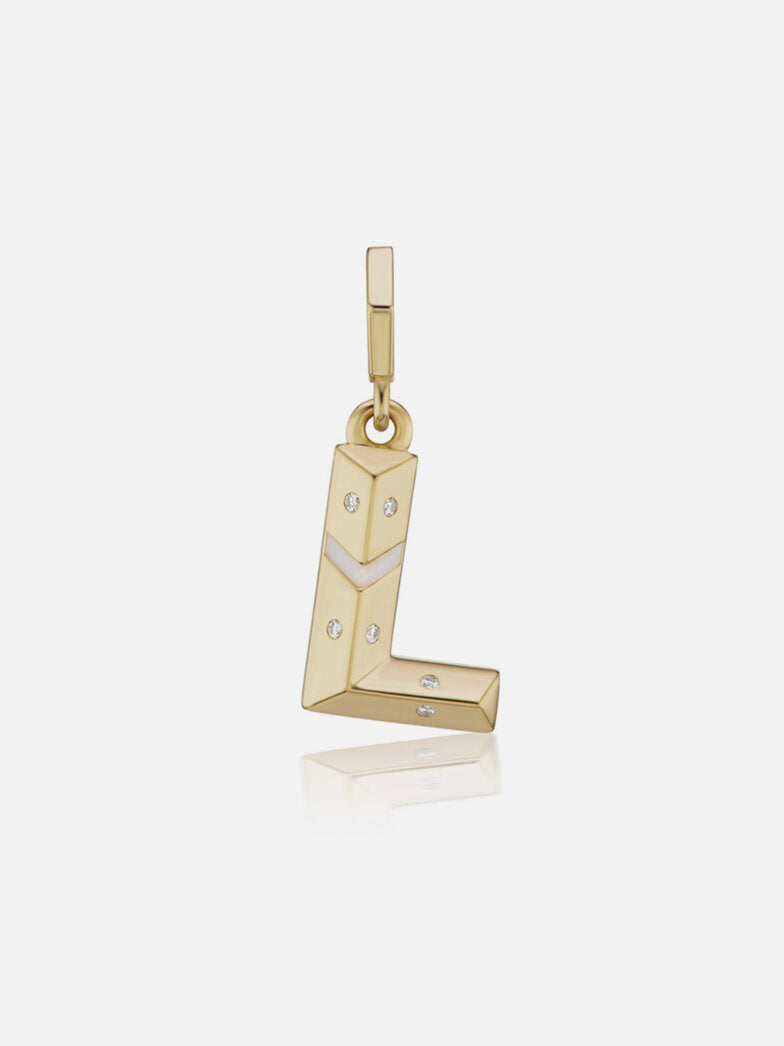 Knife Edge Letter Charms