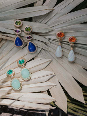 Chrysoprase - Emerald Drop Earrings