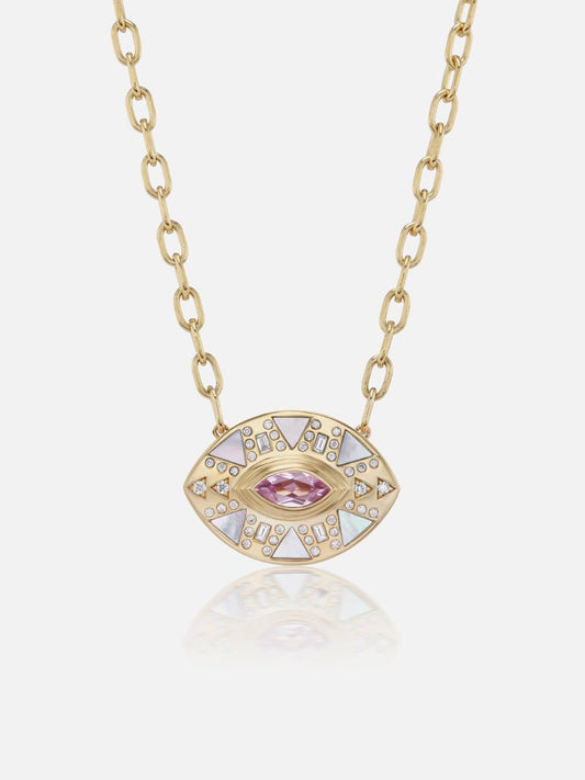 16" Cleopatra's Eye Pendant Necklace