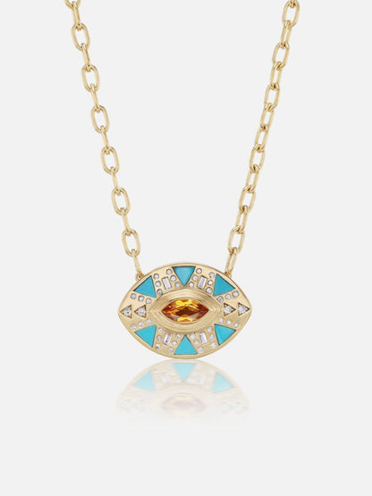 16" Cleopatra's Eye Pendant Necklace