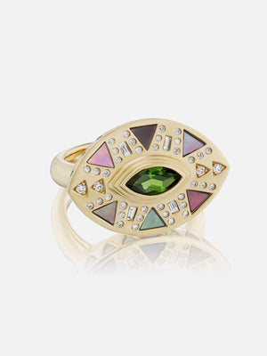 Cleopatra's Eye Cocktail Ring