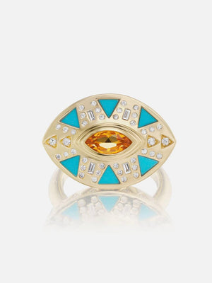 Cleopatra's Eye Cocktail Ring