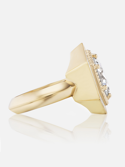 Sechseckiger Baguette-Ring