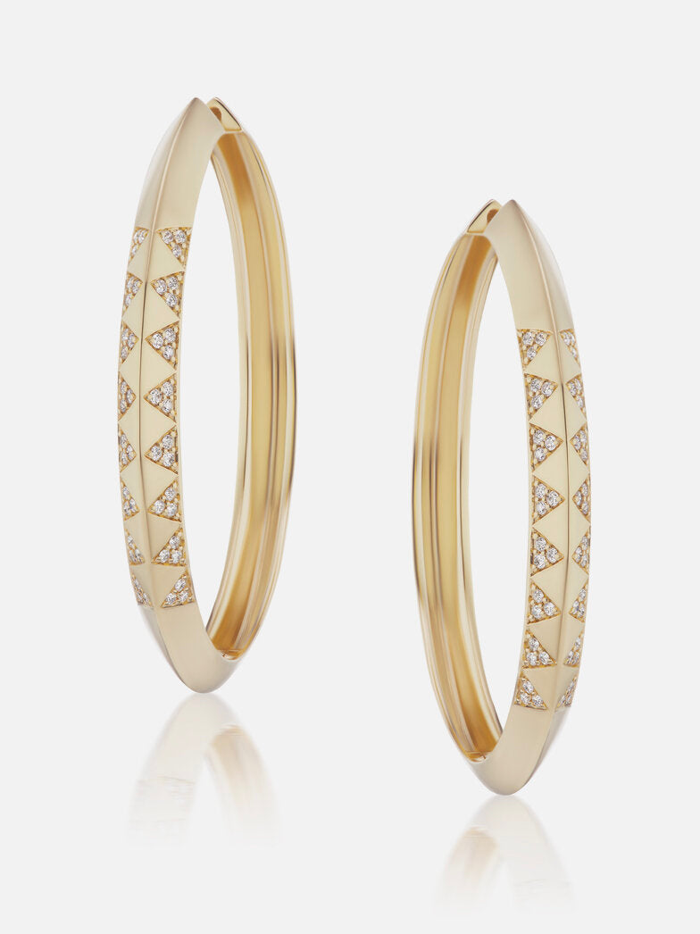 Knife Edge Hoop Earrings