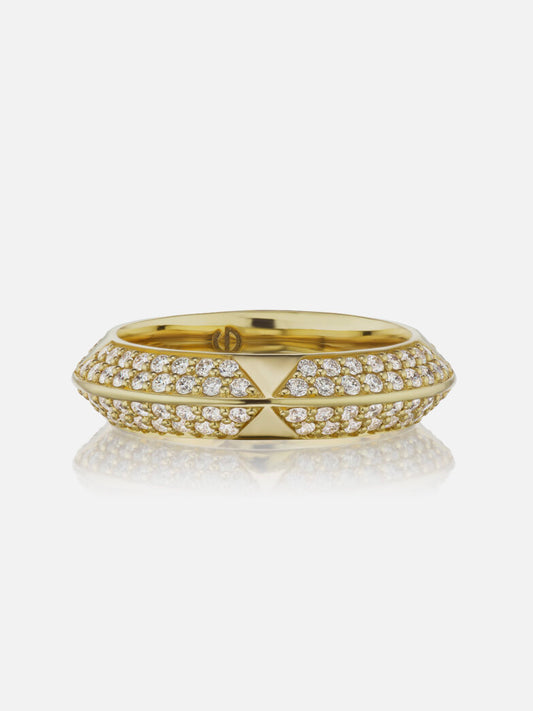 Rosa Pavé Knife Edge Band