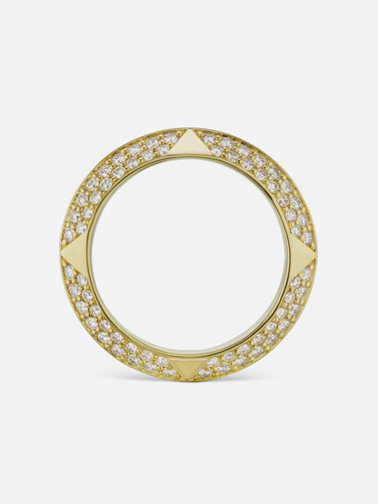 Rosa Pavé Knife Edge Band
