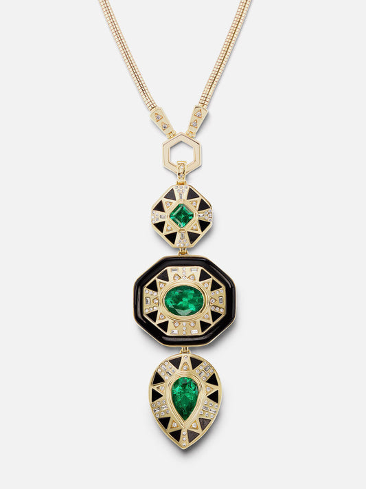 Harwell Godfrey x Muzo Emerald Totem Pendant Necklace Set