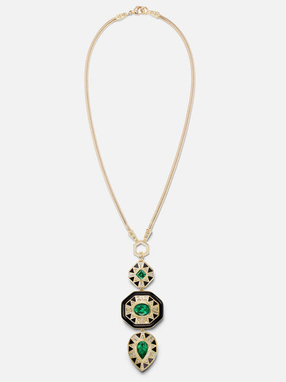 HARWELL GODFREY X MUZO EMERALD TOTEM ANHÄNGER HALSKETTE SET