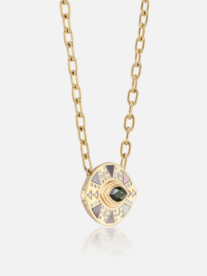 16" Cleopatra's Eye Pendant Necklace