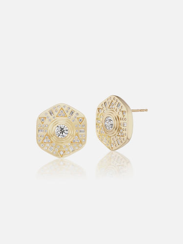 Stardust Mini Button Stud Earrings