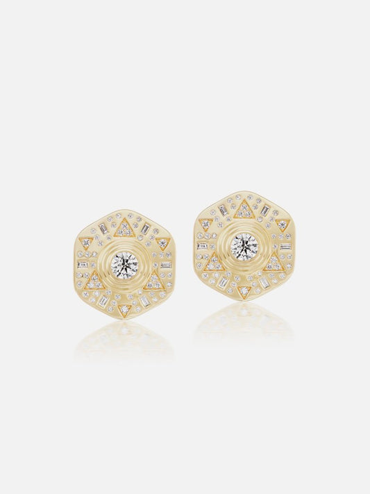 Stardust Mini Button Stud Earrings
