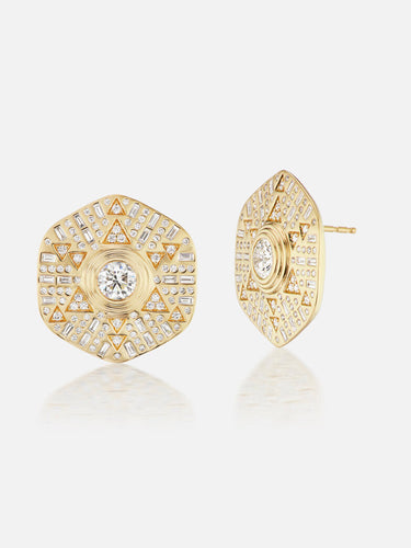 Stardust Major Button Stud Earrings