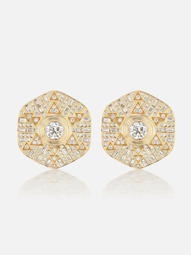 Stardust Major Button Stud Earrings