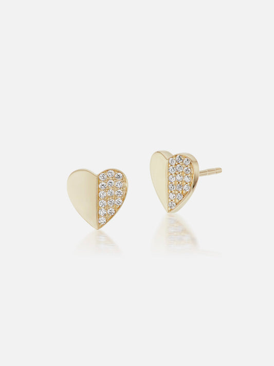 Tiny Heart Stud Earrings