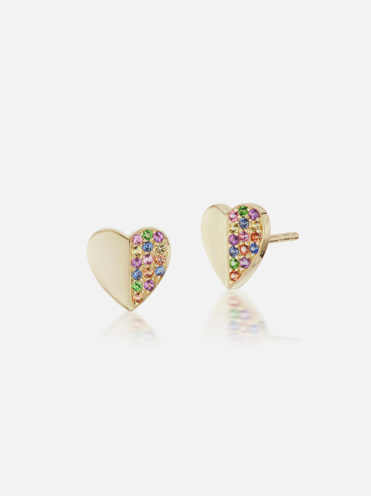 Tiny Heart Stud Earrings